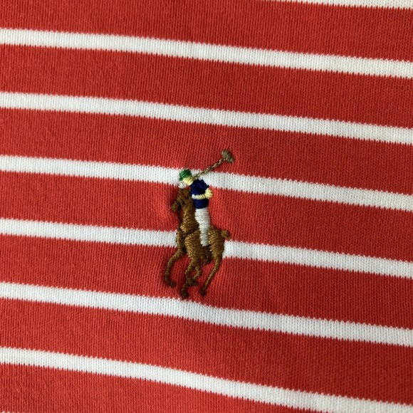 Polo Ralph Lauren Flesh Pony Shirt Mens M Red Pima Interlock Short Sleeve Golf - Picture 2 of 4